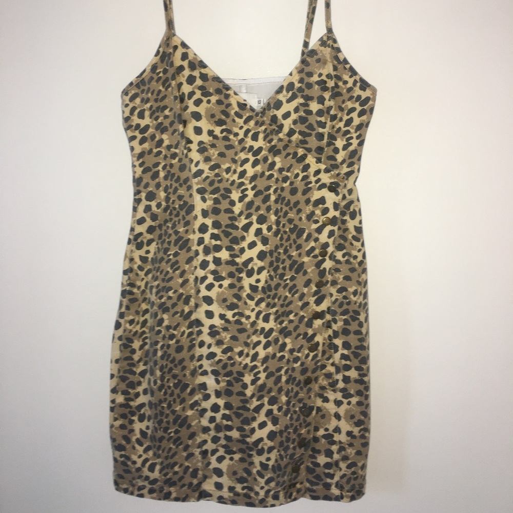 MP|D leopard denim mini dress